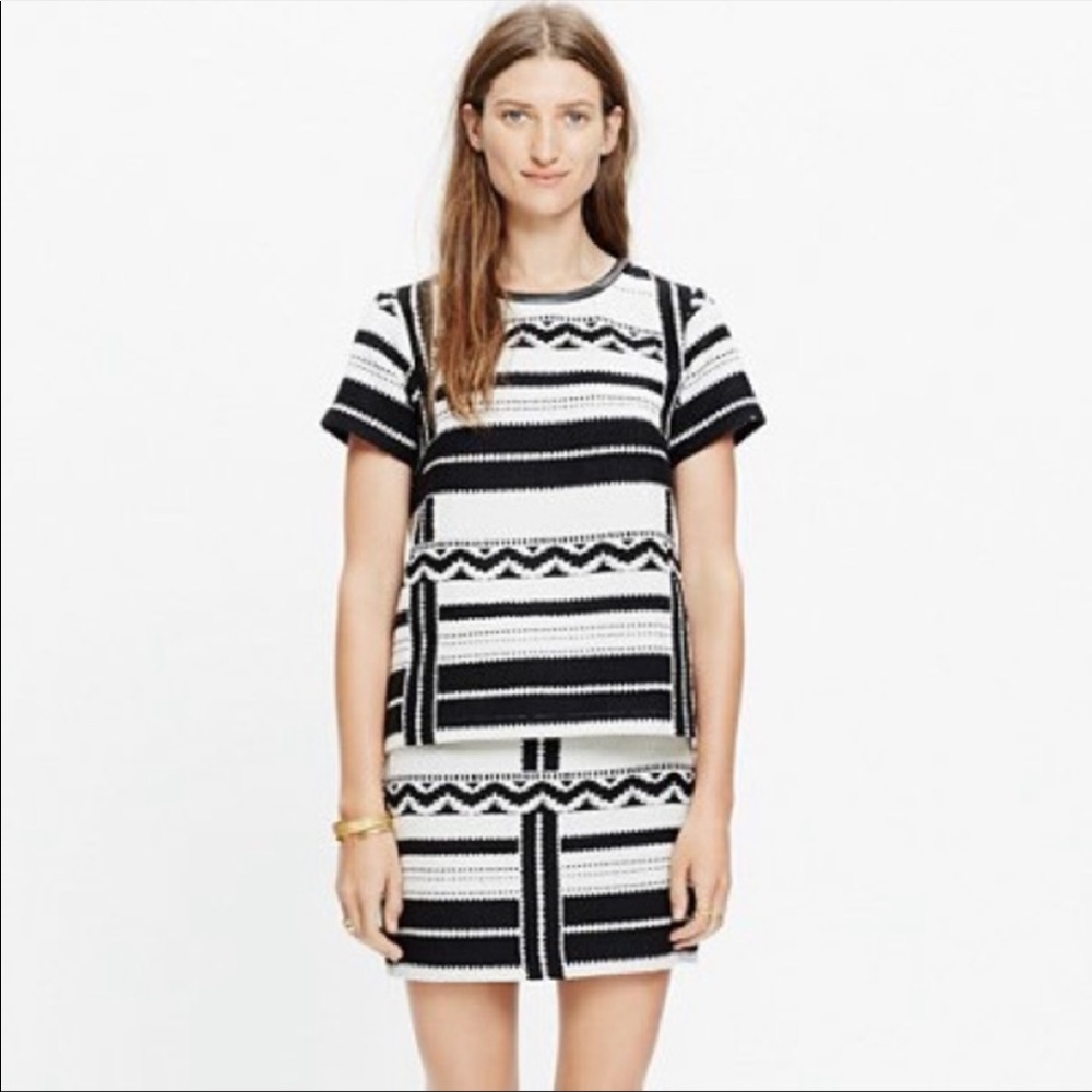 Madewell Geometric Jacquard Top - Picture 1 of 12
